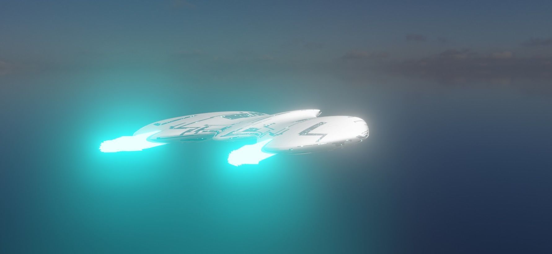 Sci Fi Aircraft jet 3D model_13