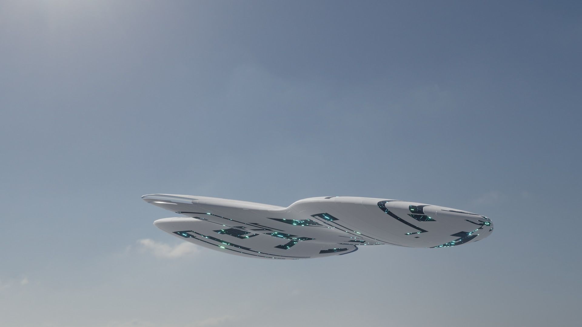 Sci Fi Aircraft jet 3D model_2