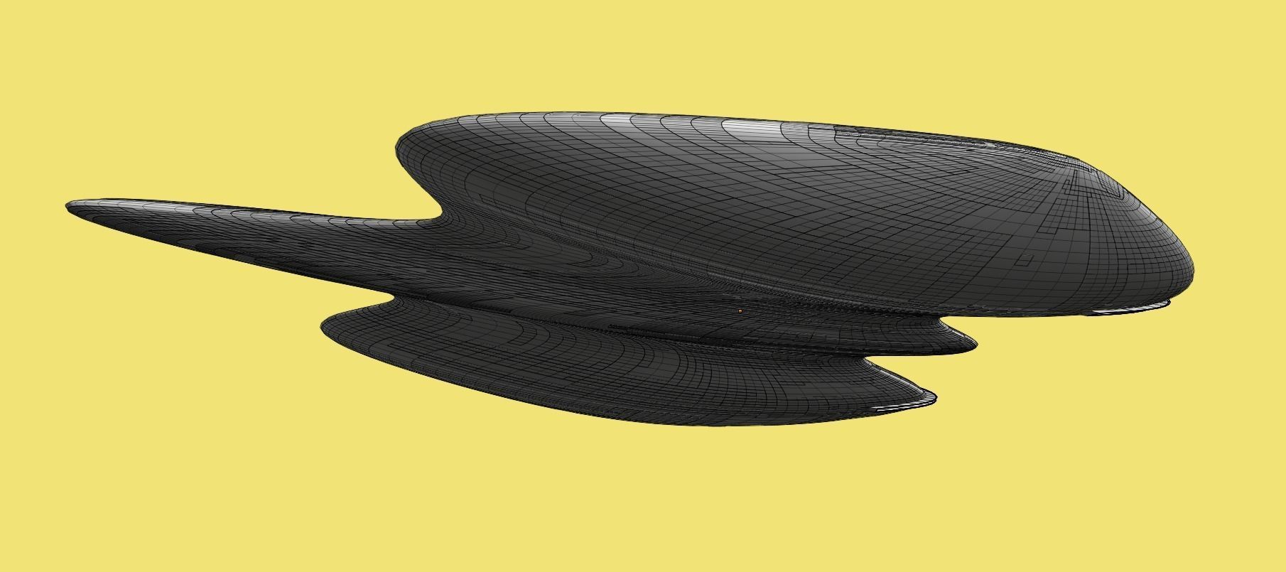 Sci Fi Aircraft jet 3D model_15