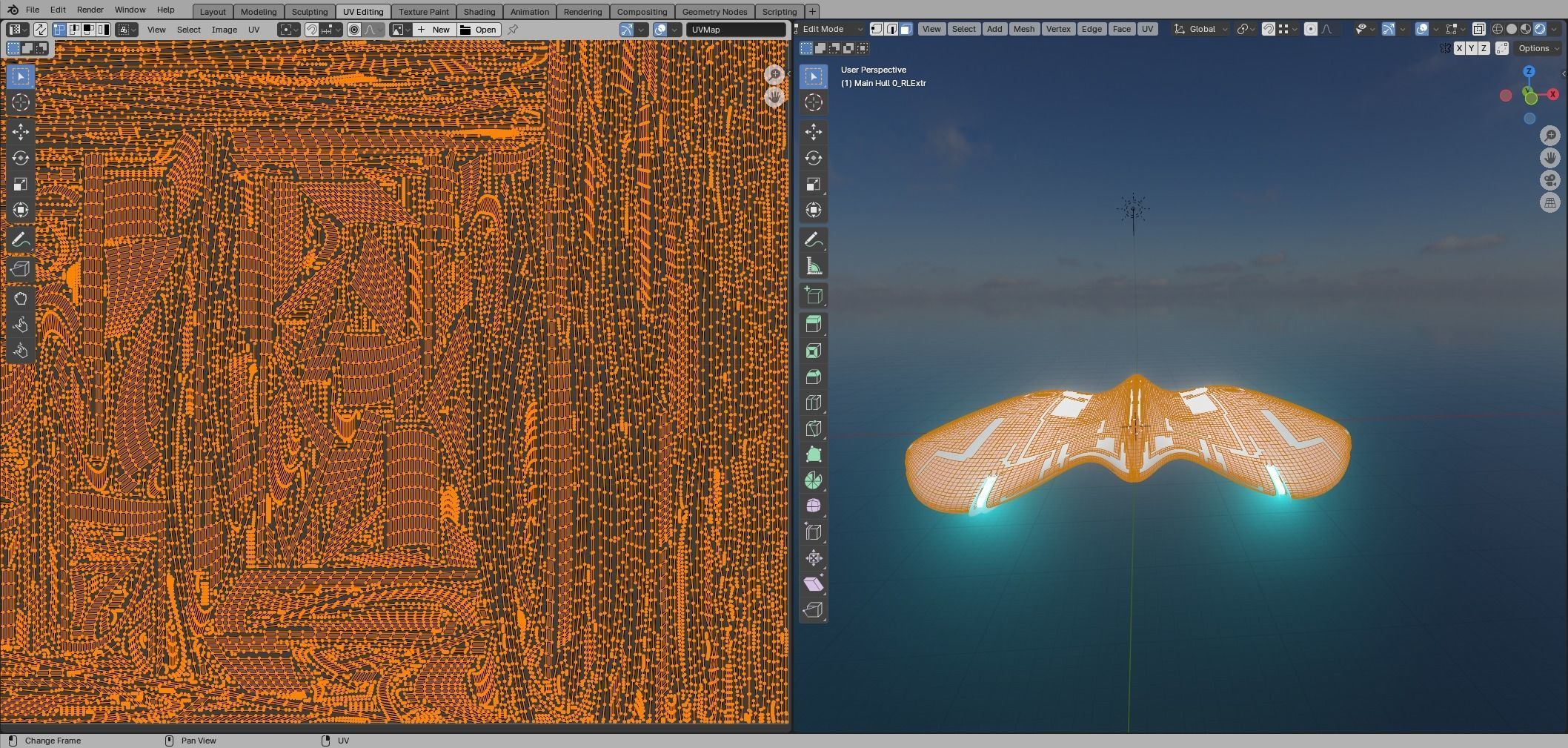 Sci Fi Aircraft jet 3D model_22