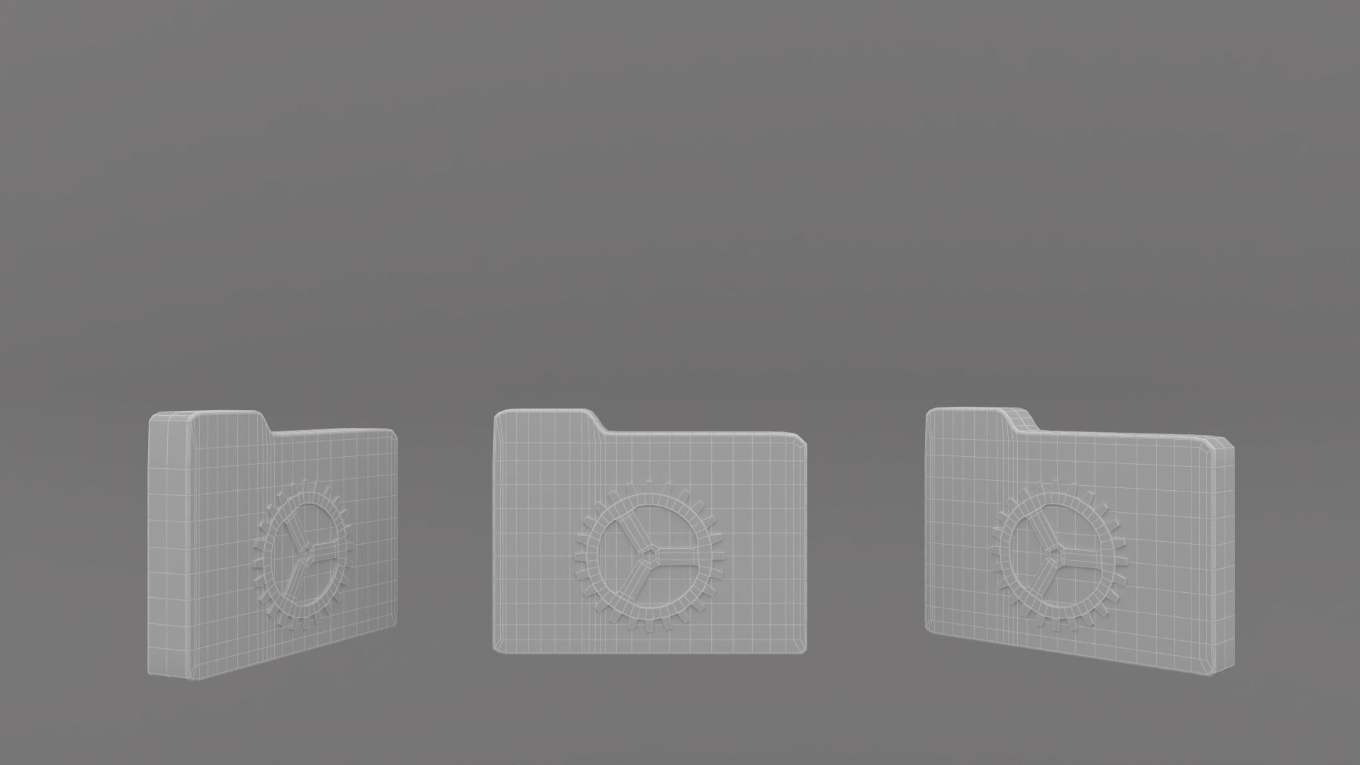 Icon Folder Setting 3D Model  Low-poly 3D model_22
