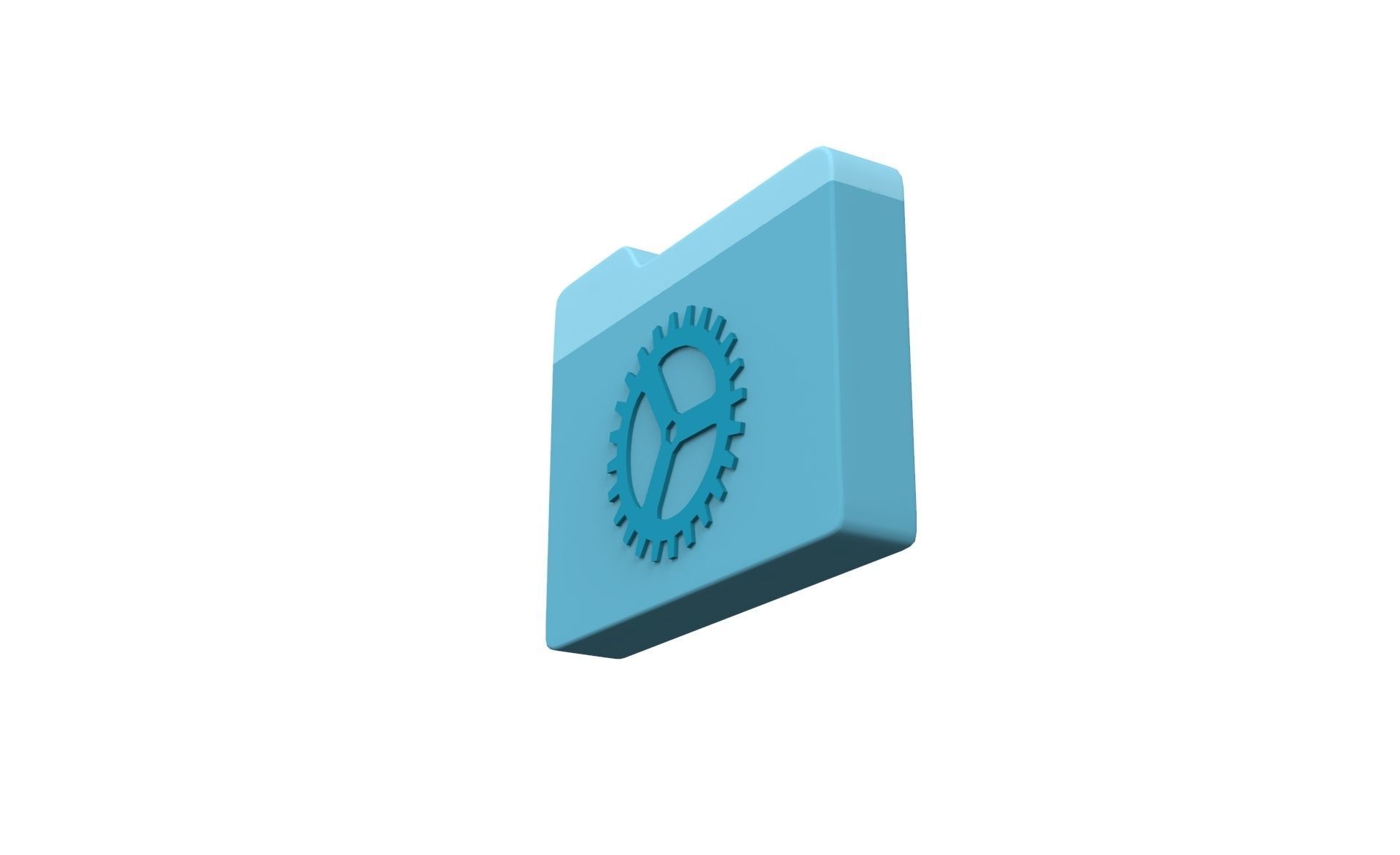 Icon Folder Setting 3D Model  Low-poly 3D model_3