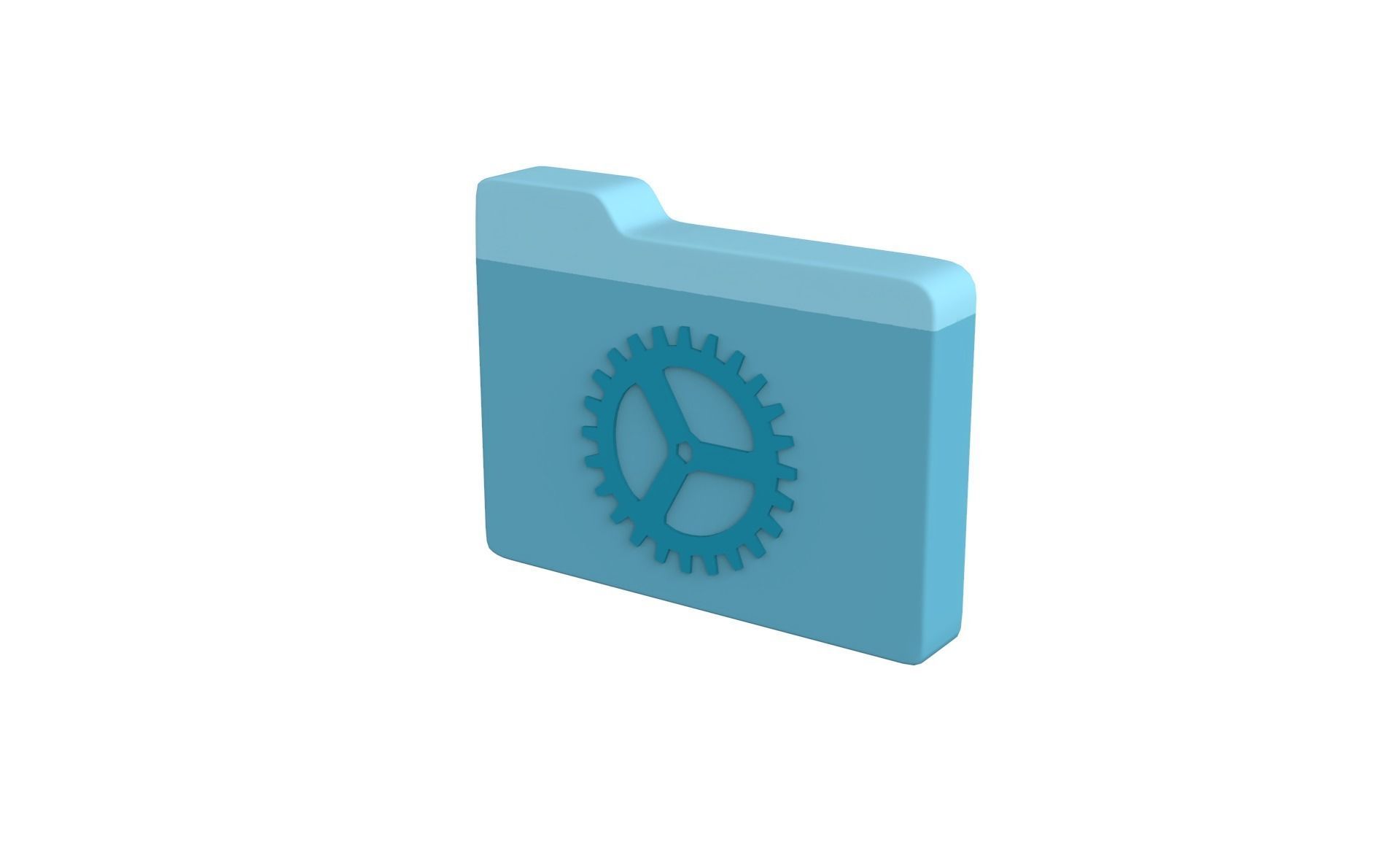 Icon Folder Setting 3D Model  Low-poly 3D model_10