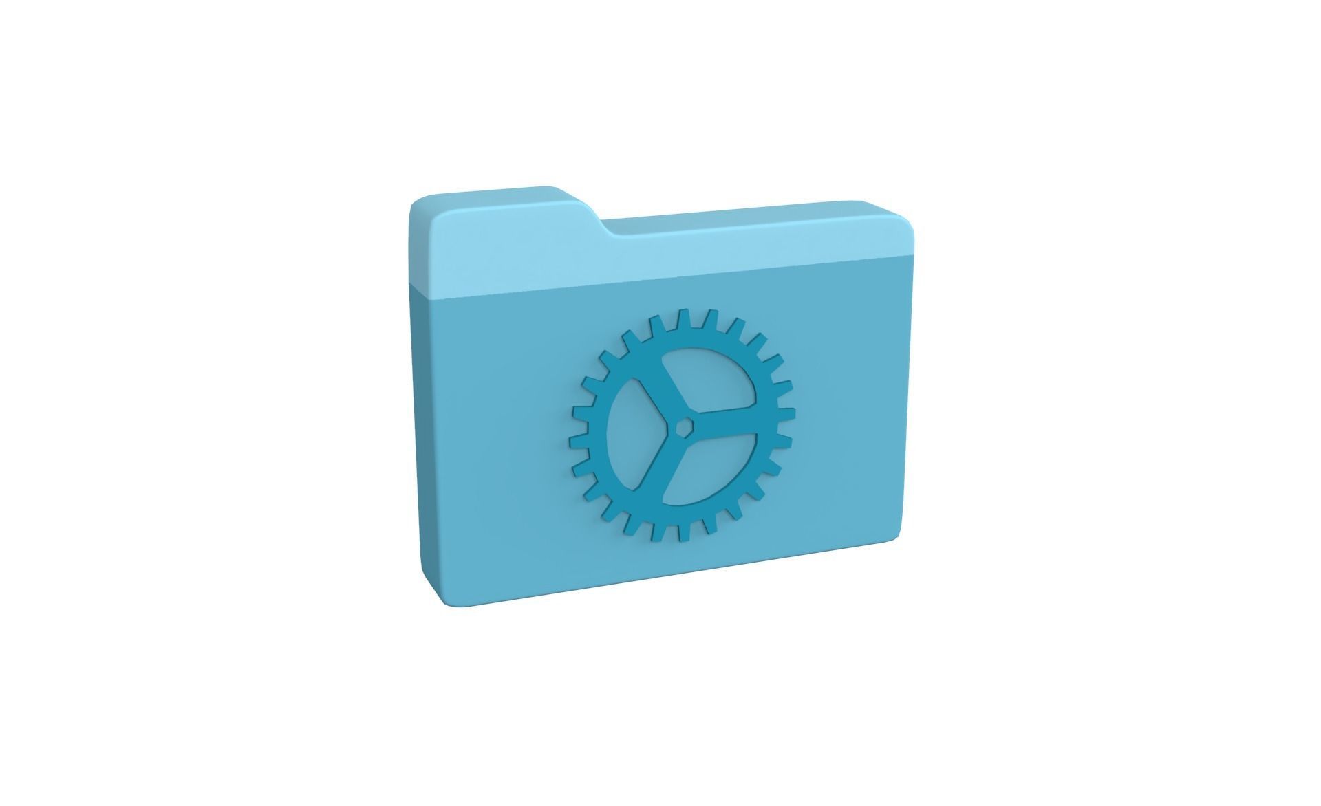Icon Folder Setting 3D Model  Low-poly 3D model_8