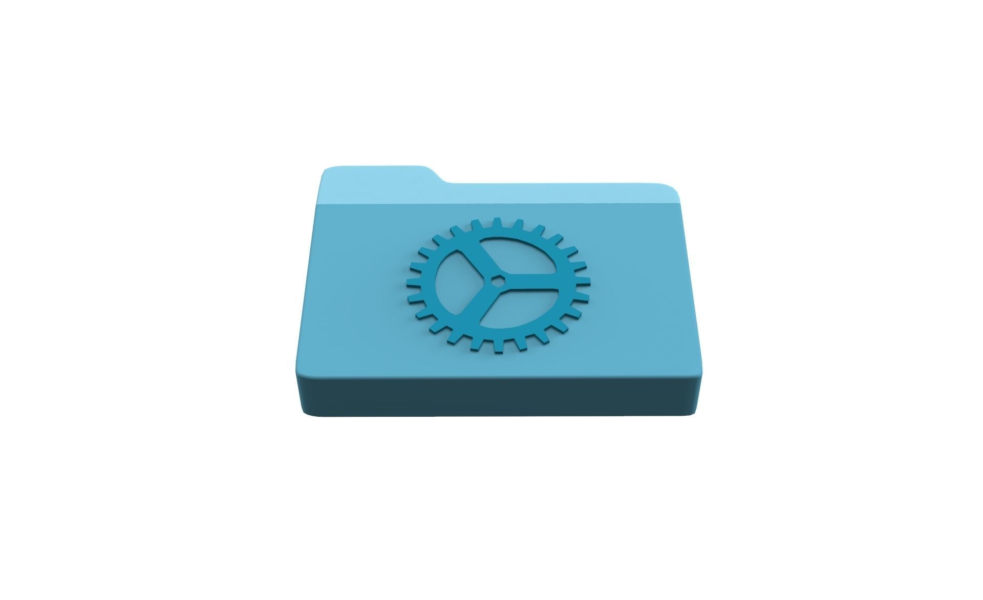 Icon Folder Setting 3D Model  Low-poly 3D model_2