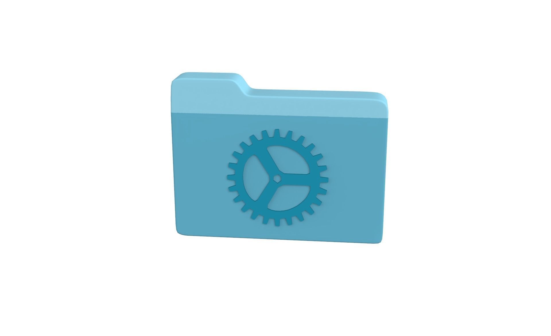 Icon Folder Setting 3D Model  Low-poly 3D model_9