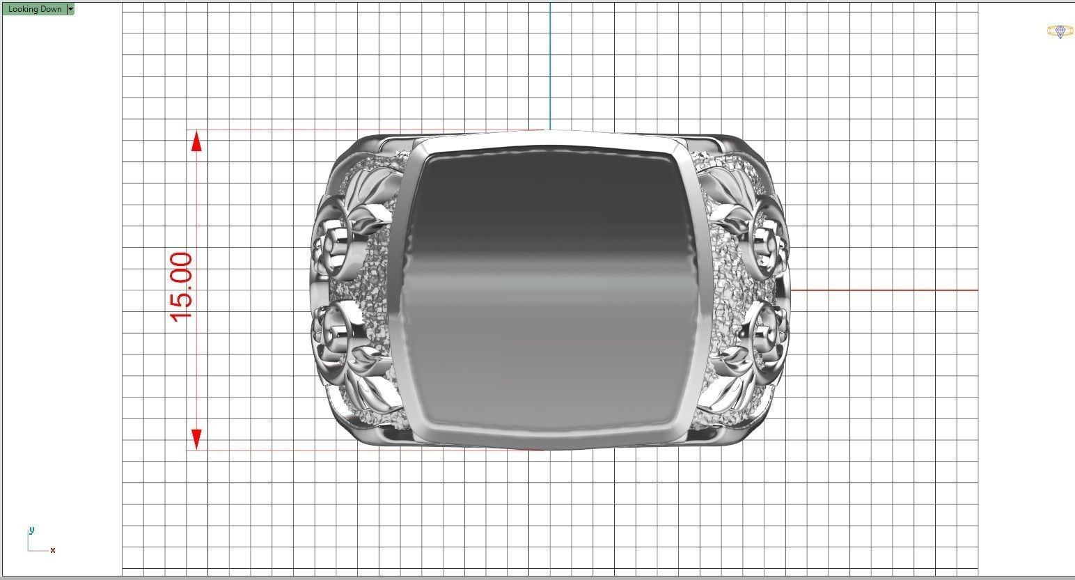 Signet ring with pattern and filigree 3D print model_12