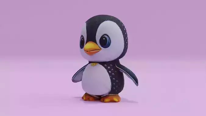 Stylized Pinguin Plush 3D model