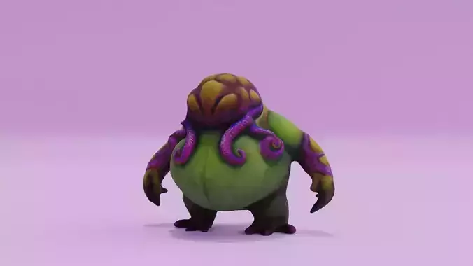 Alien Character Monster Low-poly 3D model