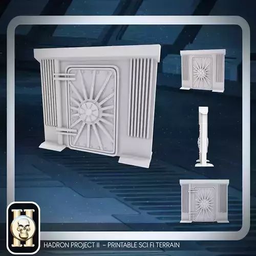 SCI FI SILO SERIES DOORS - PRINTABLE 3D  3D print model