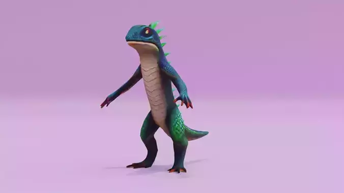 Lizard Character A-pose