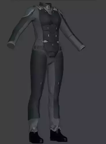 UNSC Female Officer uniform HighPoly