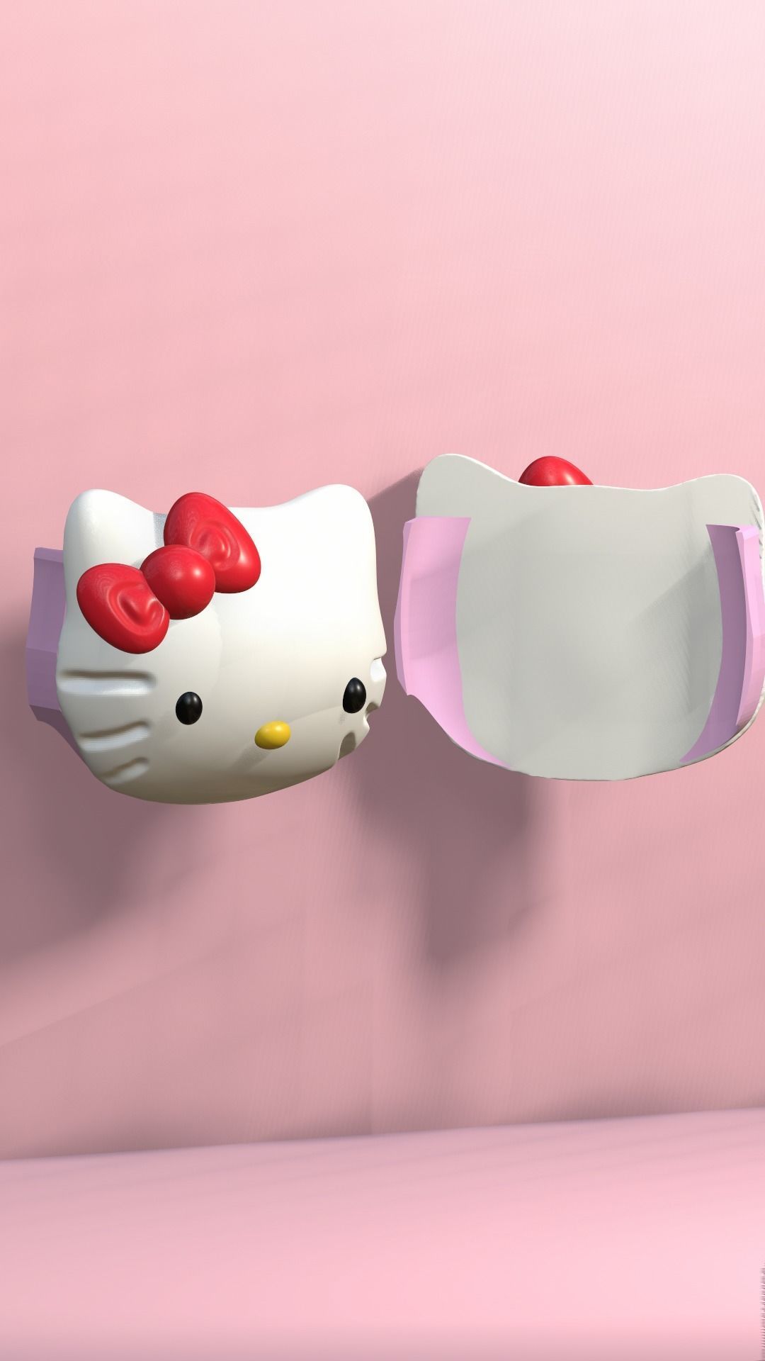  HELLO KITTY airpod attachment max 3D print model_2