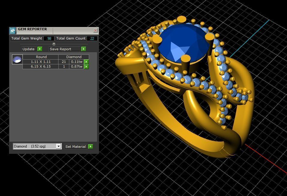 Fashion Ring silver 3D print model 3D print model_2