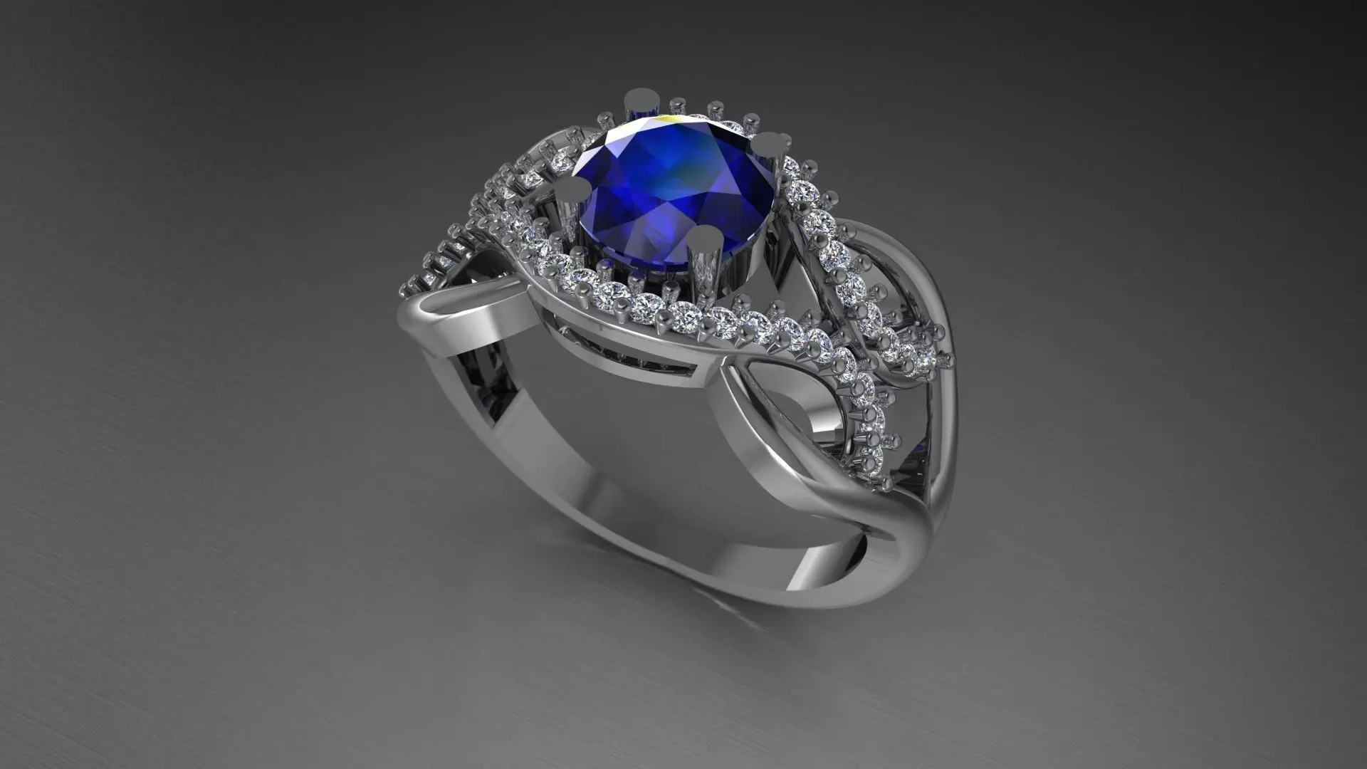 Fashion Ring silver 3D print model 3D print model_0