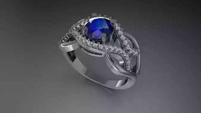 Fashion Ring silver 3D print model