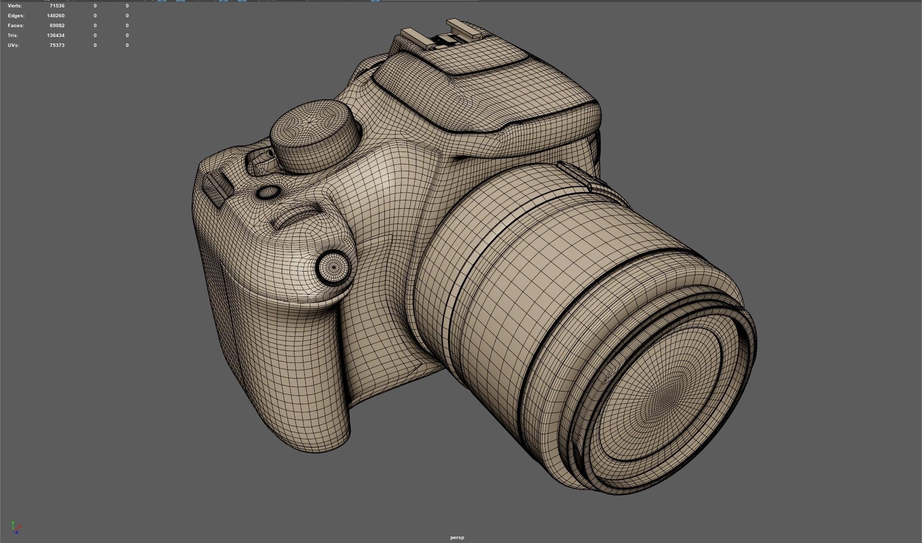 Canon EOS 2000D DSLR camera 3D model 3D model_12