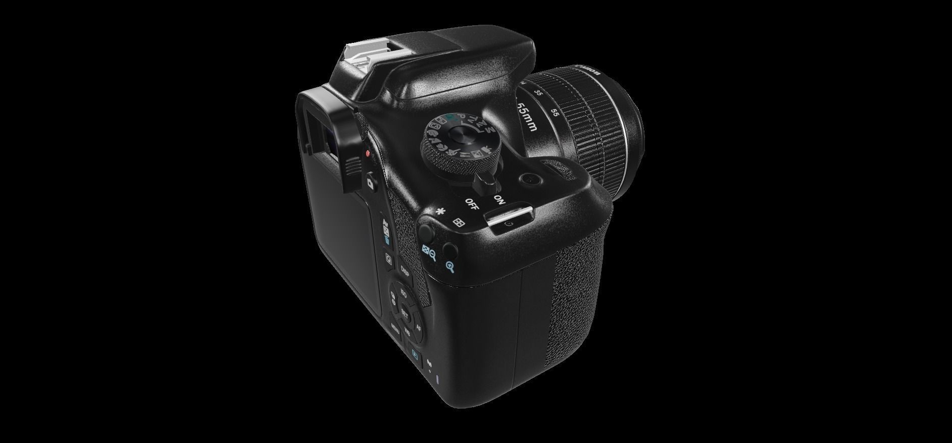 Canon EOS 2000D DSLR camera 3D model 3D model_5