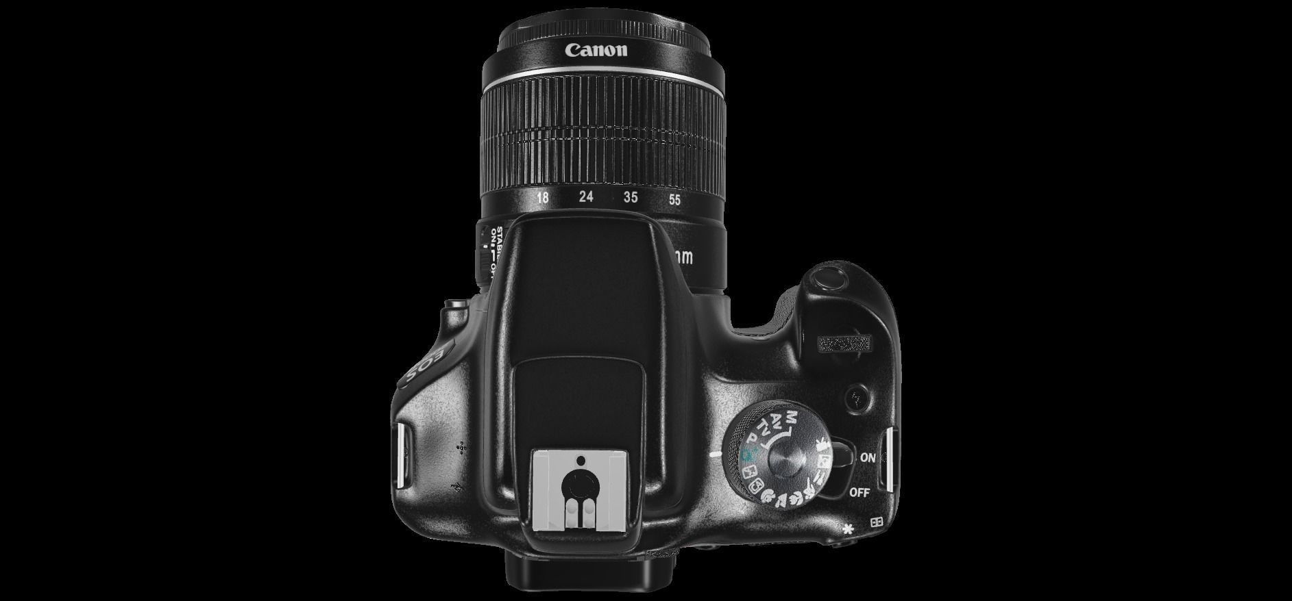 Canon EOS 2000D DSLR camera 3D model 3D model_6