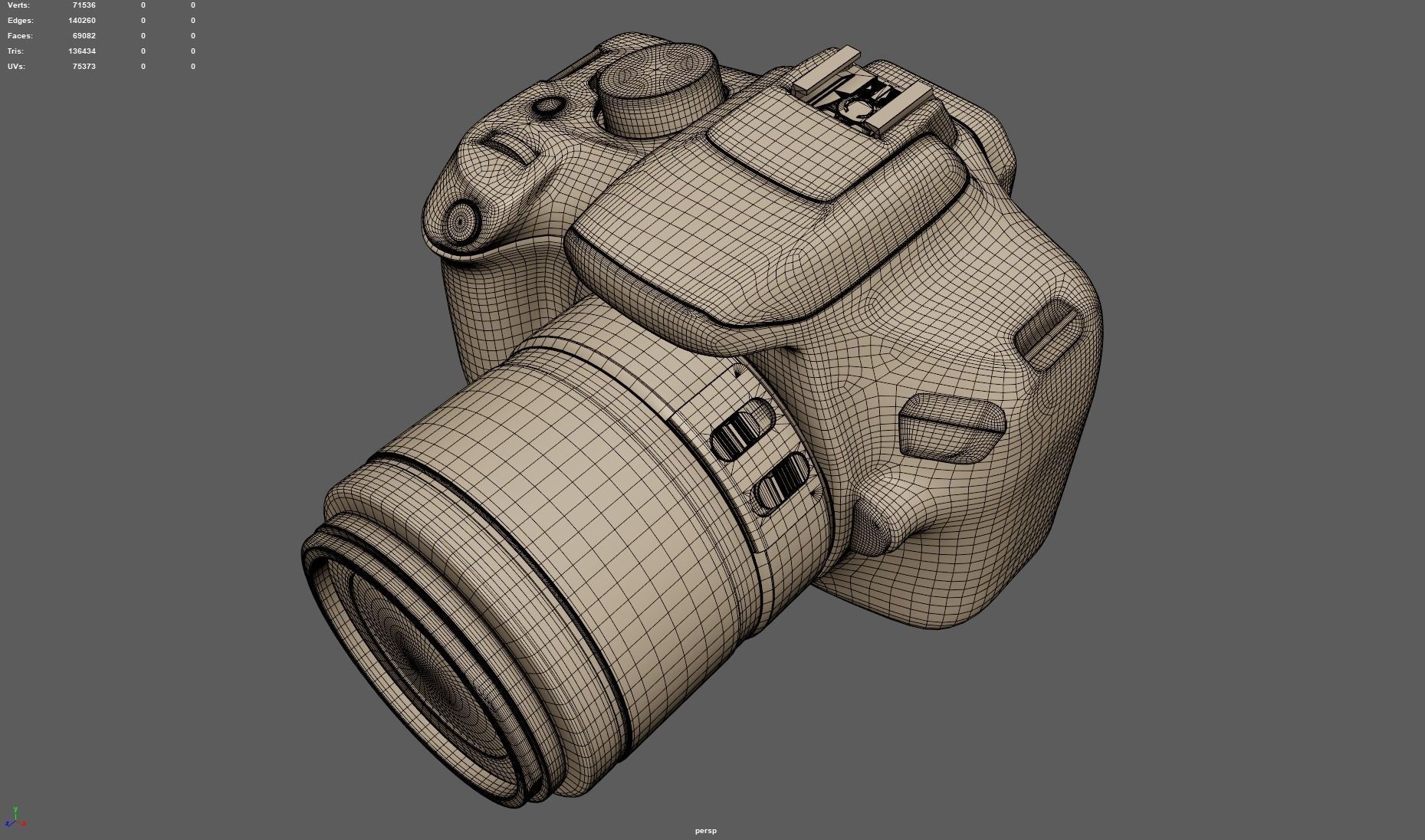 Canon EOS 2000D DSLR camera 3D model 3D model_14