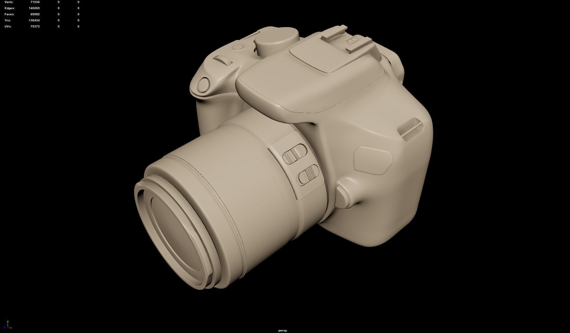 Canon EOS 2000D DSLR camera 3D model 3D model_13