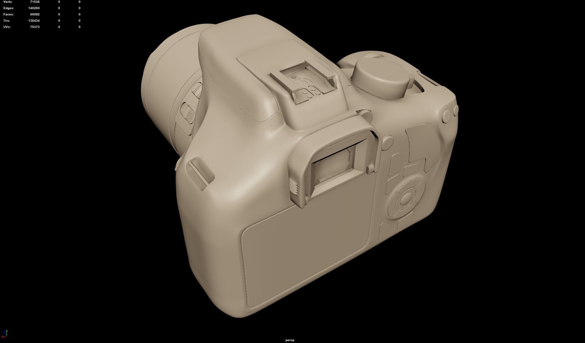 Canon EOS 2000D DSLR camera 3D model 3D model_15