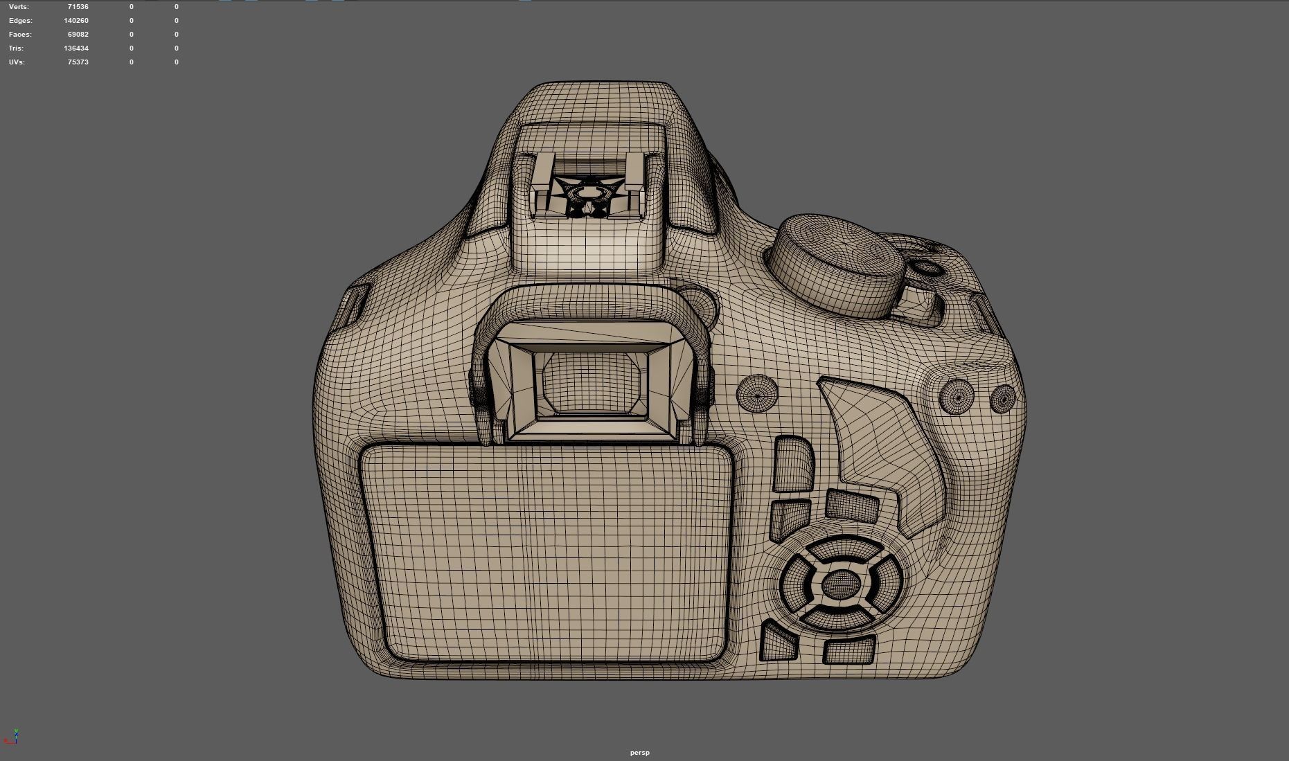 Canon EOS 2000D DSLR camera 3D model 3D model_17