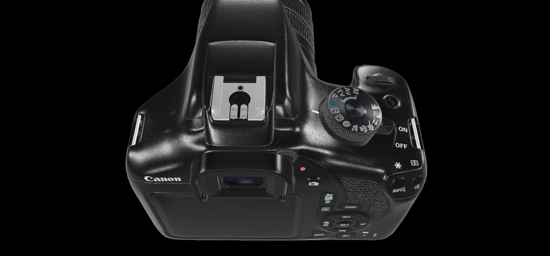 Canon EOS 2000D DSLR camera 3D model 3D model_8