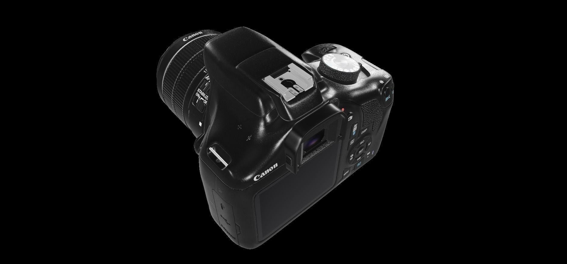 Canon EOS 2000D DSLR camera 3D model 3D model_3