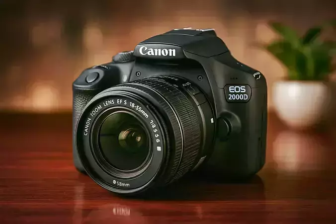 Canon EOS 2000D DSLR camera 3D model
