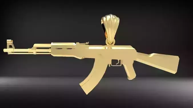 AK-47 Assault rifle pendant Necklace Jewelry Charm