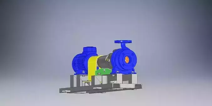 Autodesk Inventor Centrifugal Pump 3D model