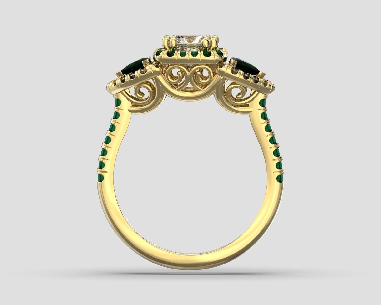 R 051 ring  3D print model_7