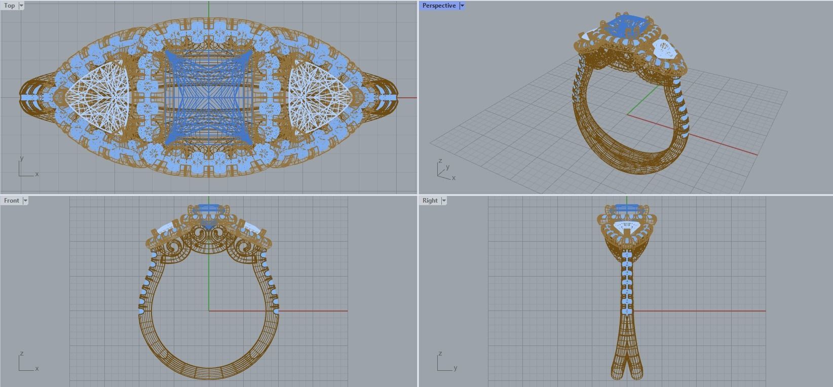 R 051 ring  3D print model_11