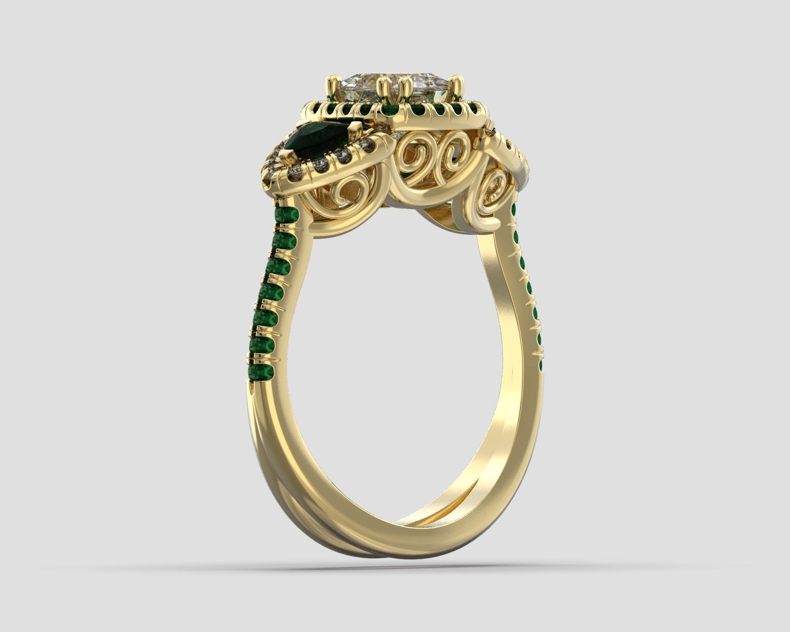 R 051 ring  3D print model_8