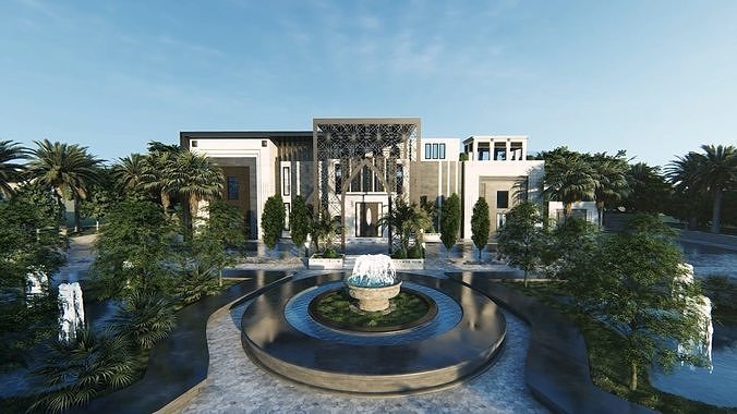 Solitaire Villa Exterior Design  3D model 5