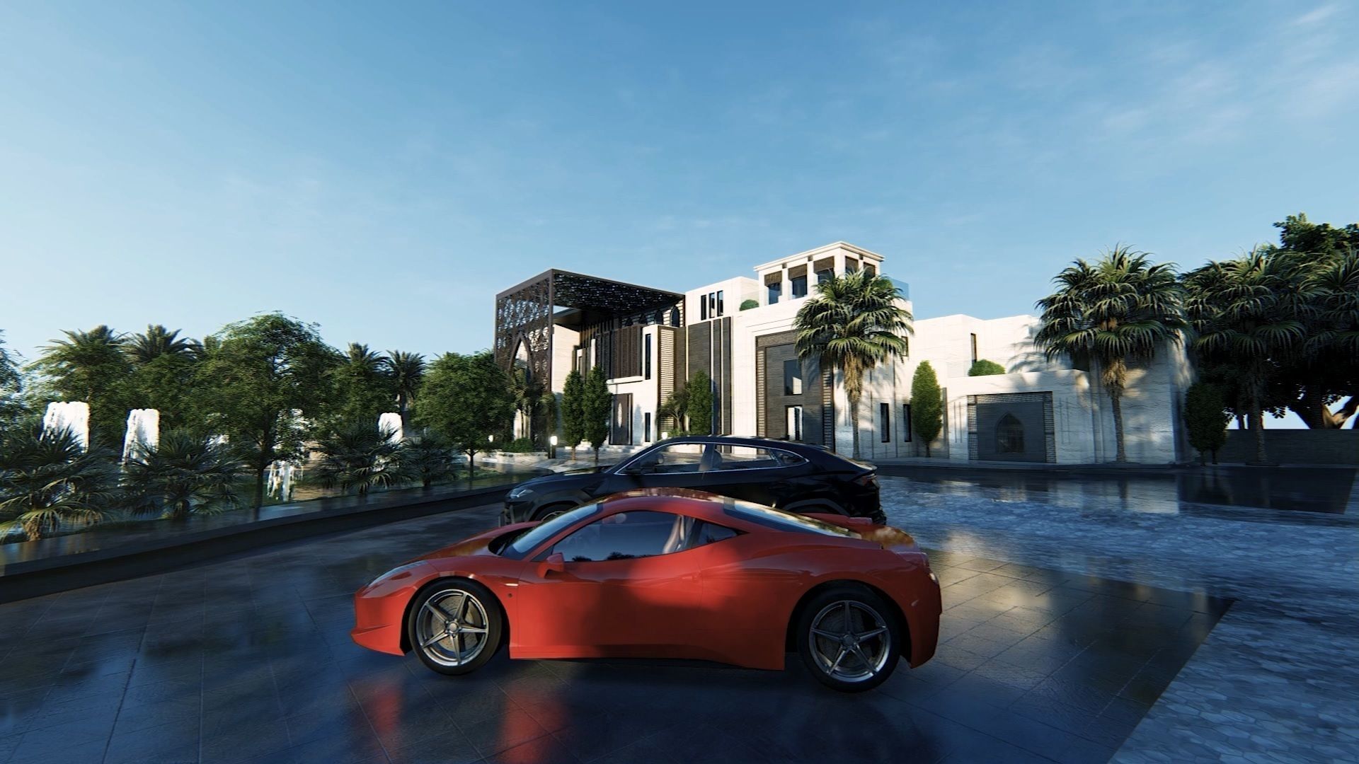 Solitaire Villa Exterior Design  3D model_2