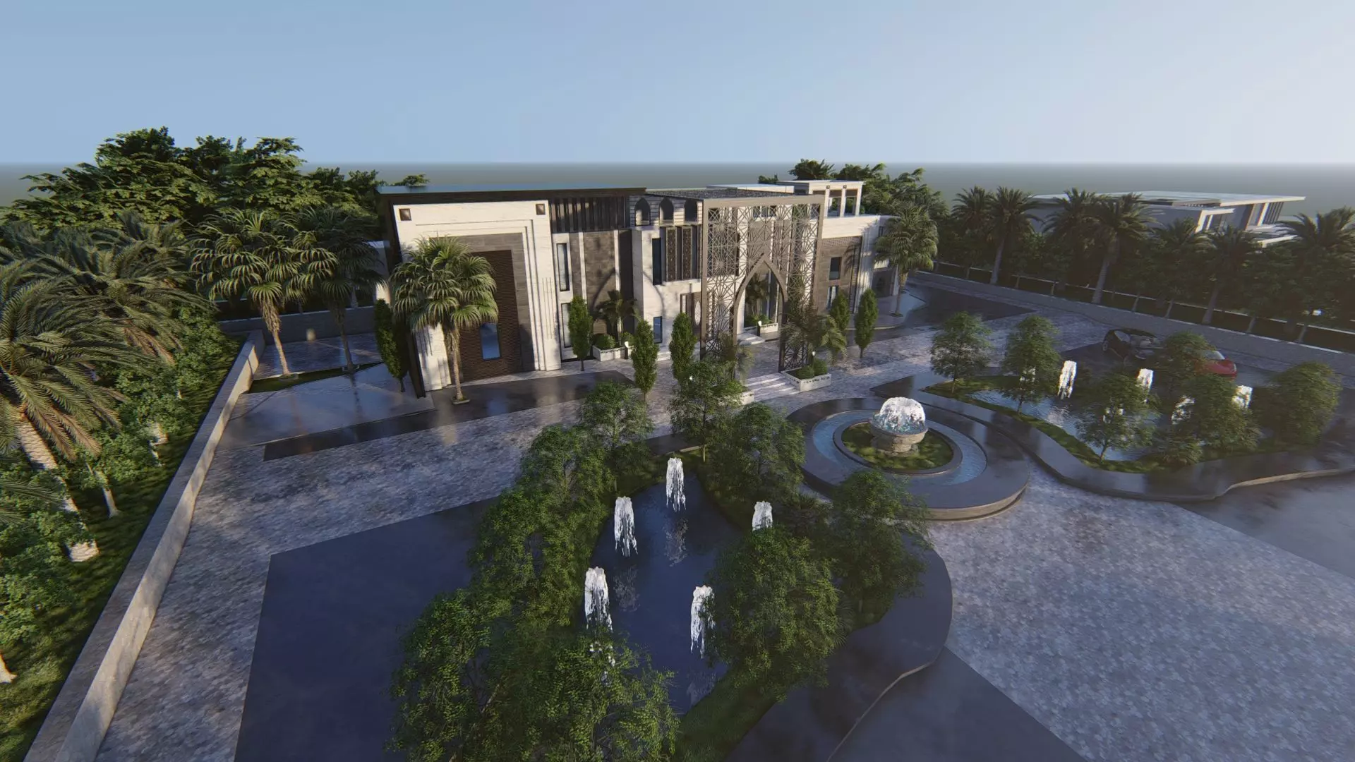 Solitaire Villa Exterior Design  3D model_12