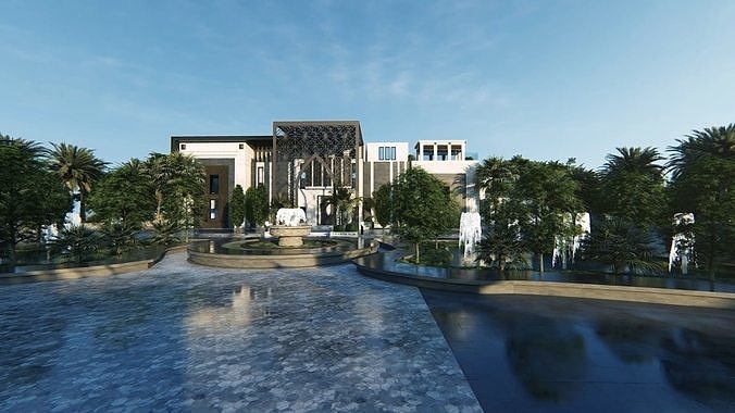 Solitaire Villa Exterior Design  3D model 3