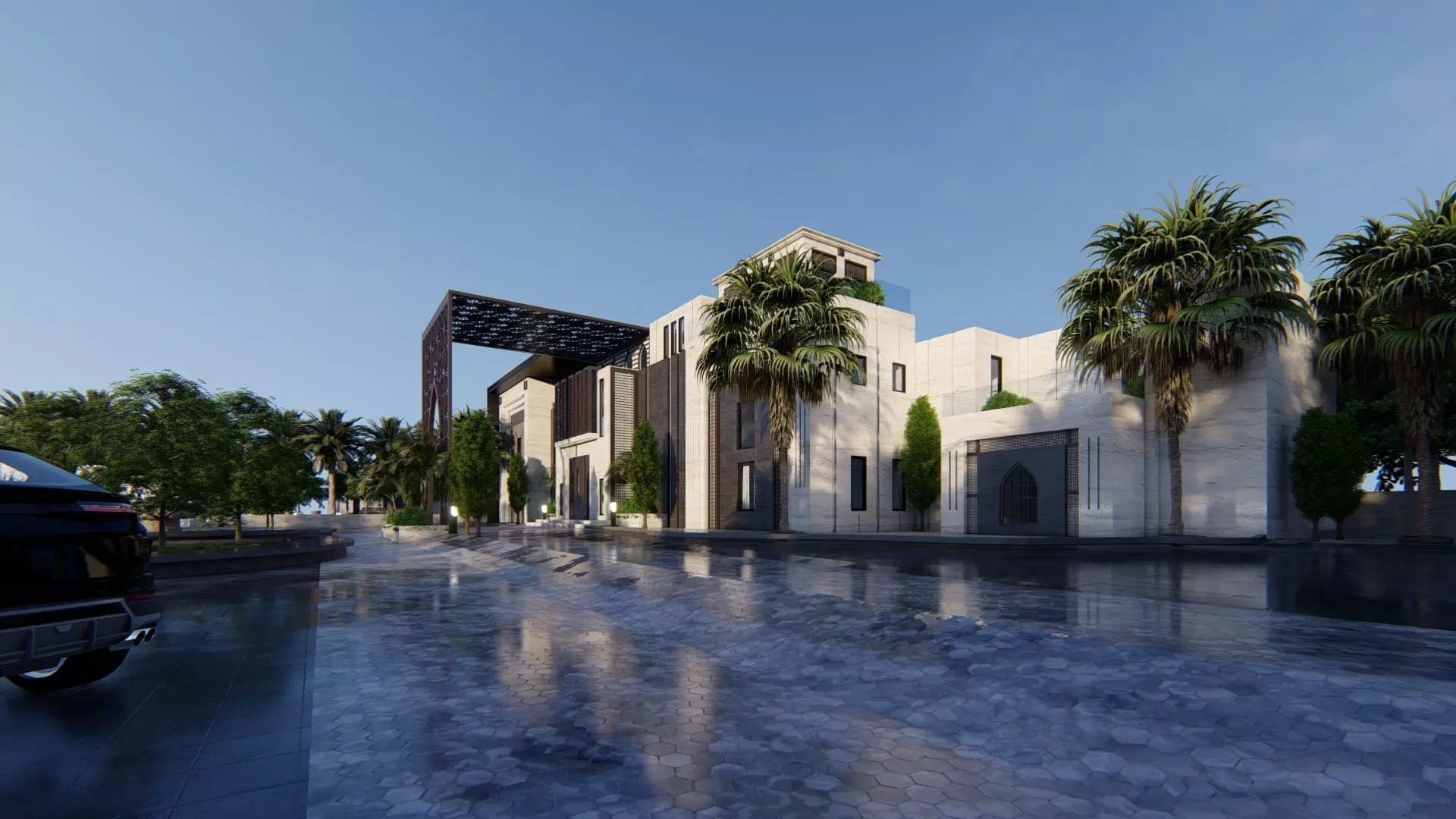 Solitaire Villa Exterior Design  3D model_9
