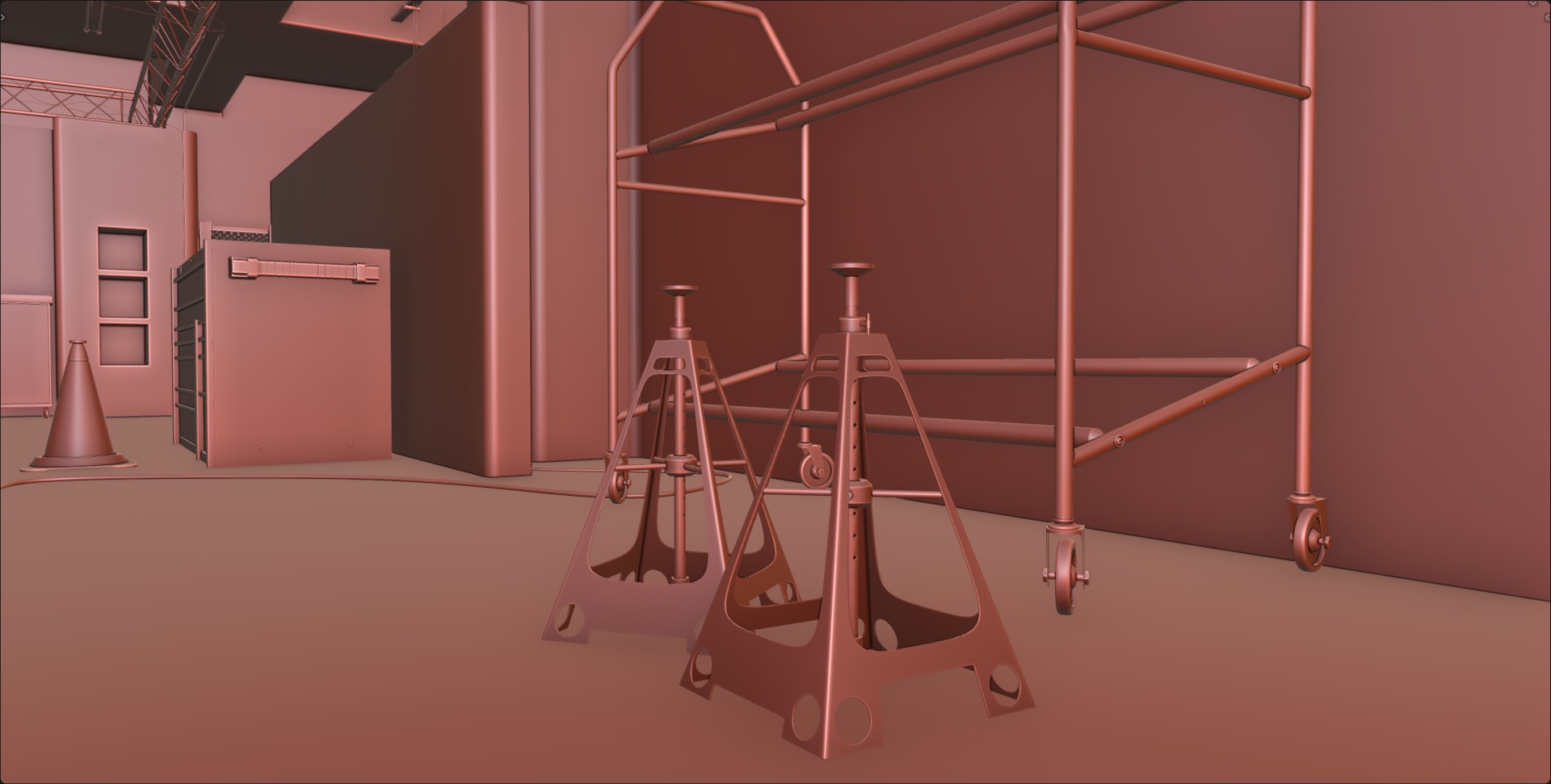 Pitlane Garage 3D Scene 3D model_17