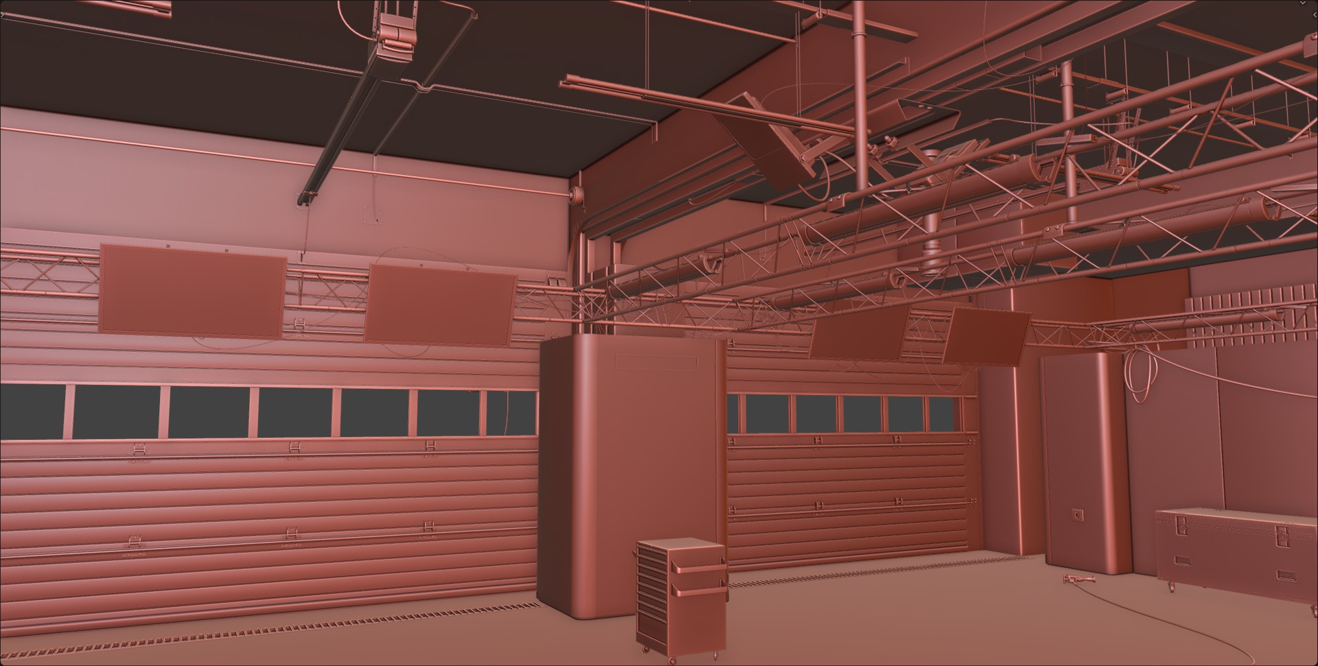 Pitlane Garage 3D Scene 3D model_15