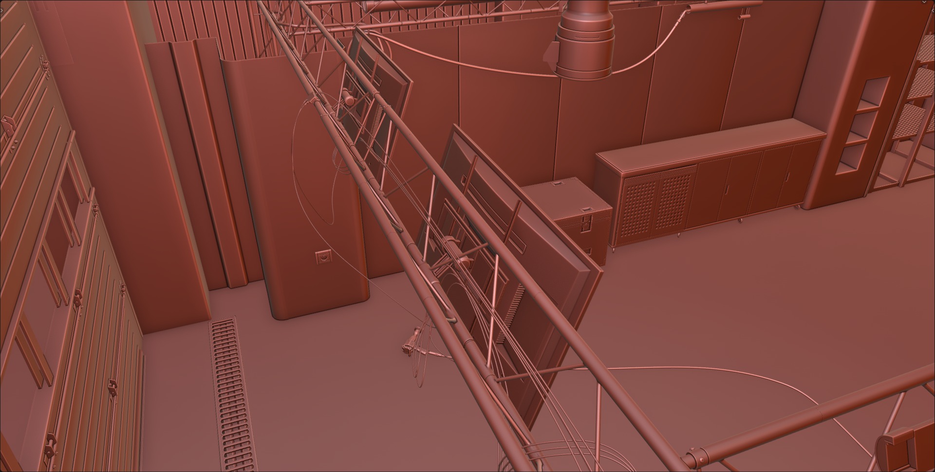 Pitlane Garage 3D Scene 3D model_21