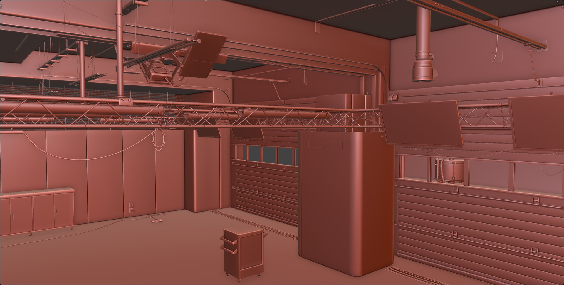 Pitlane Garage 3D Scene 3D model_14