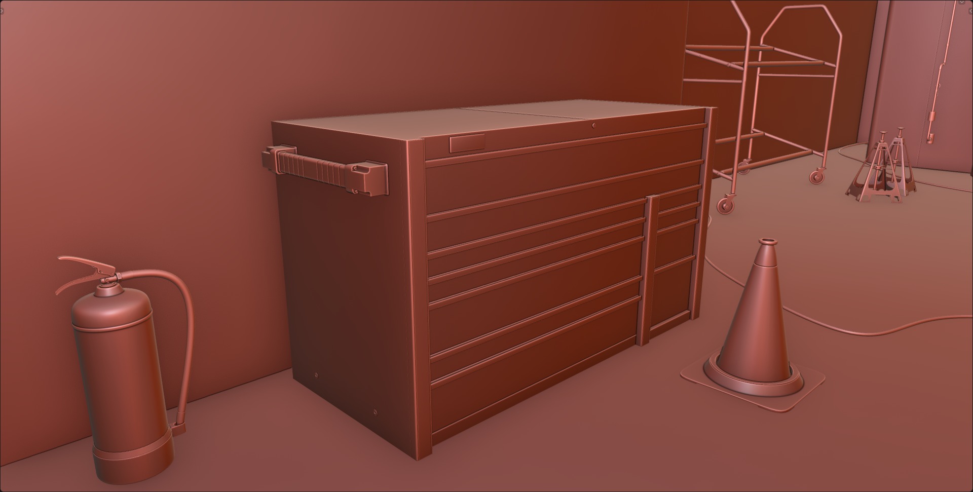 Pitlane Garage 3D Scene 3D model_18