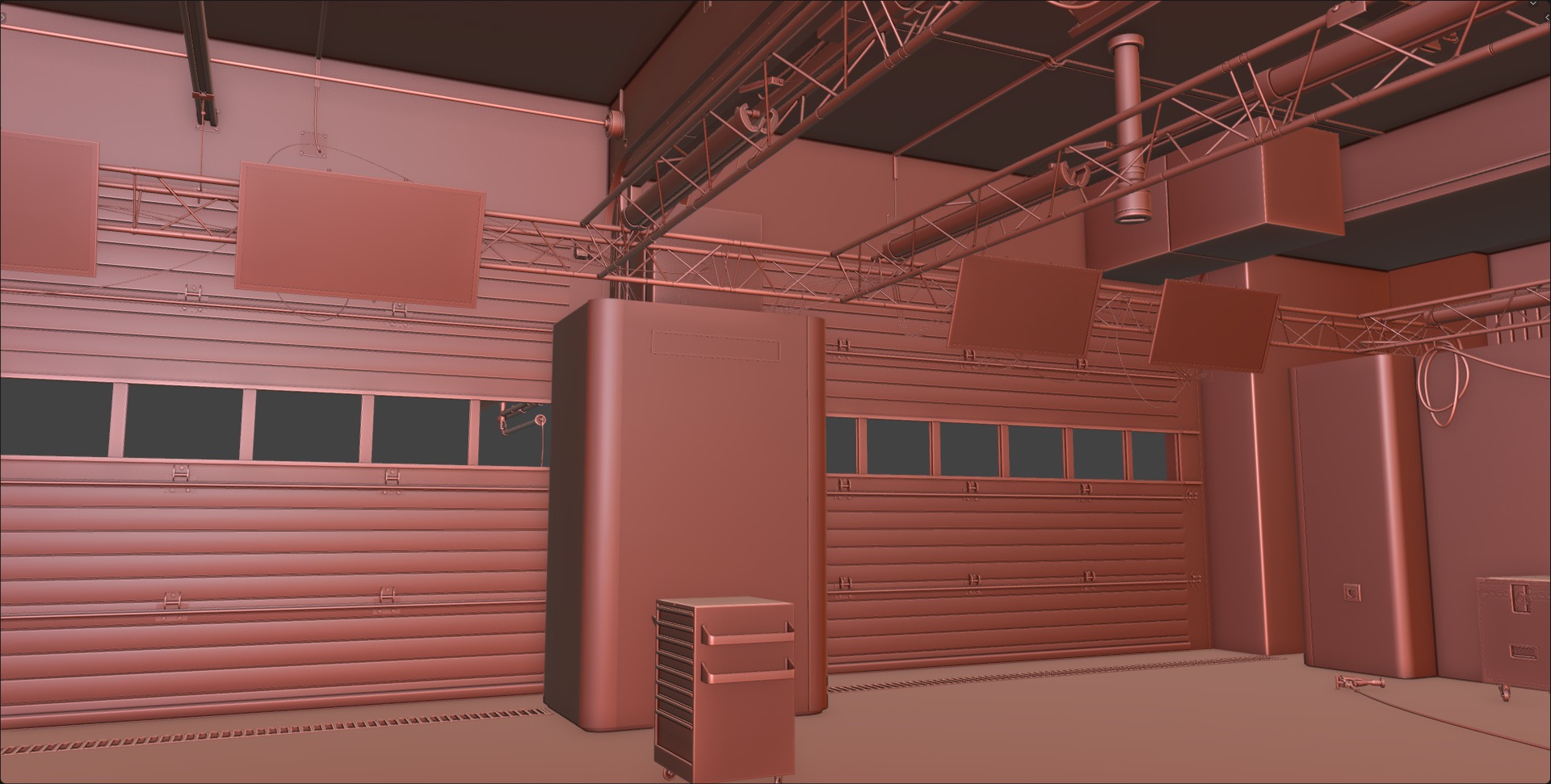 Pitlane Garage 3D Scene 3D model_22