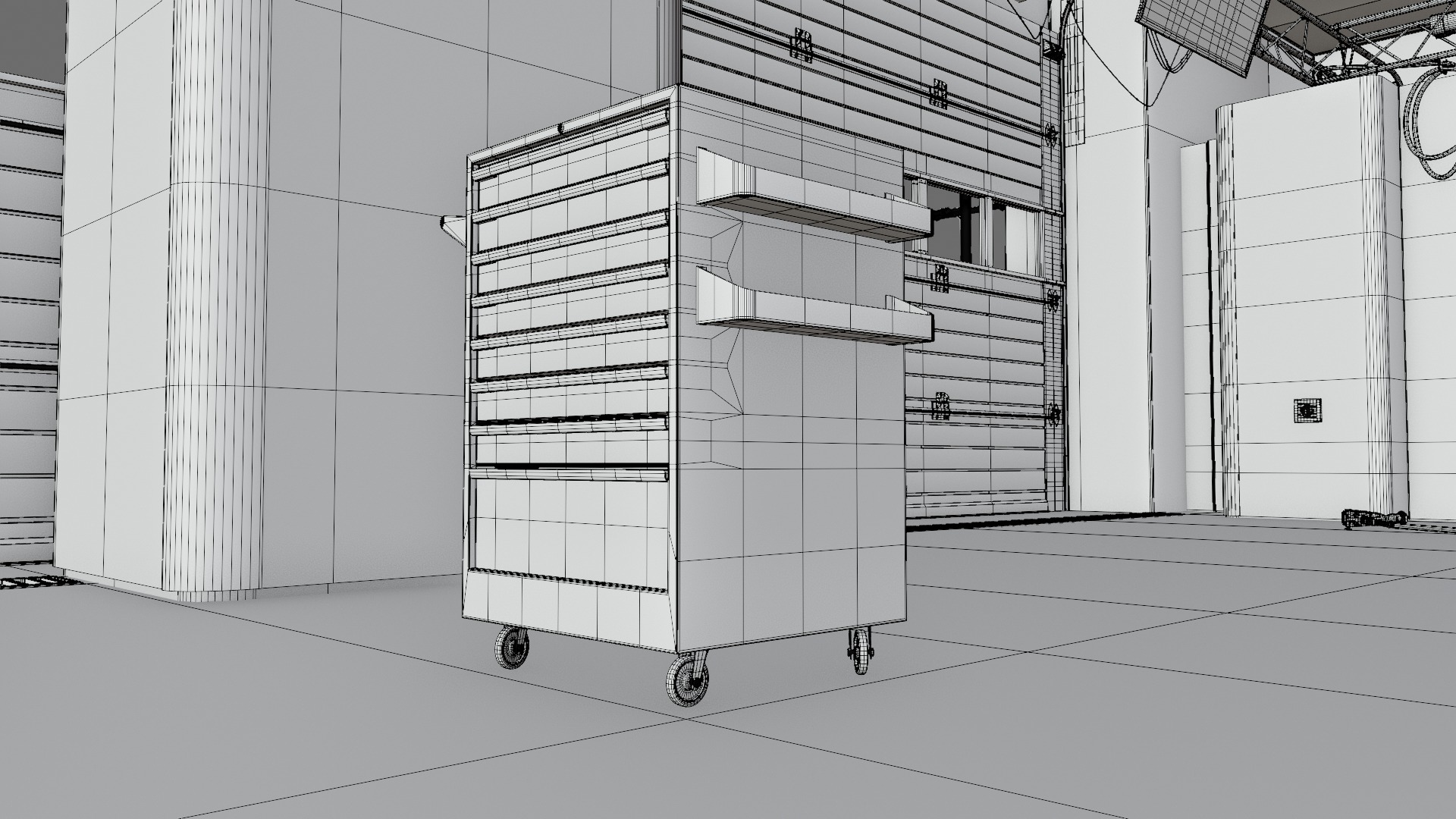 Pitlane Garage 3D Scene 3D model_44