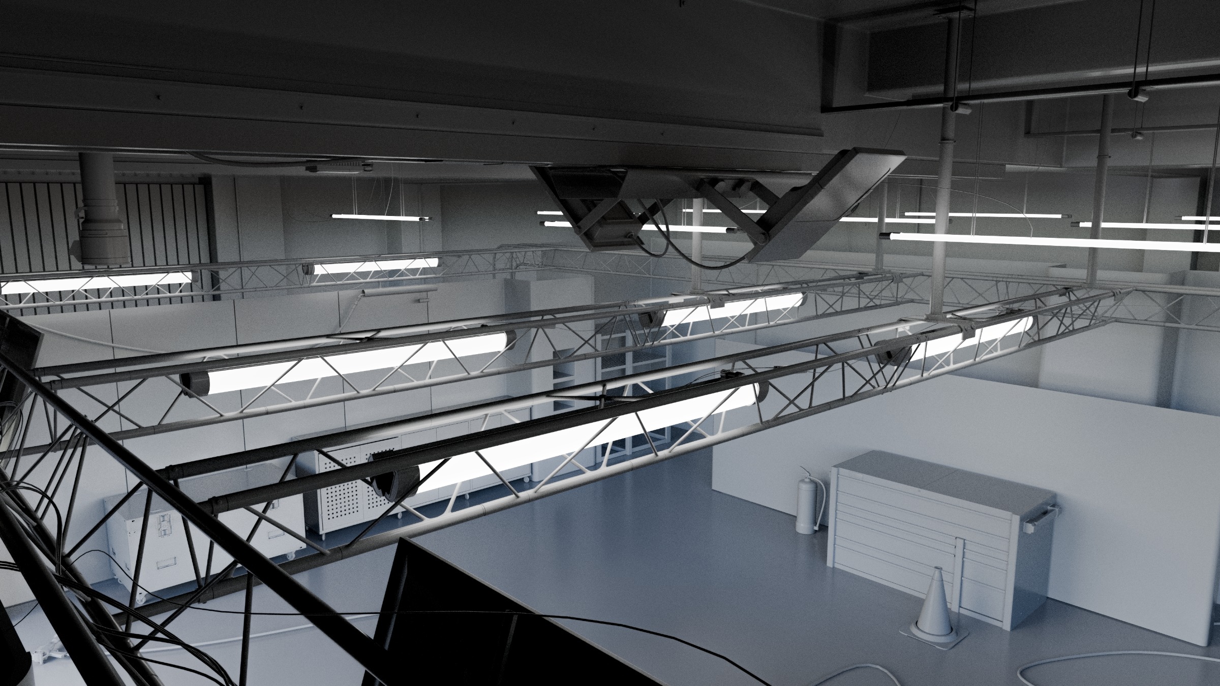 Pitlane Garage 3D Scene 3D model_7
