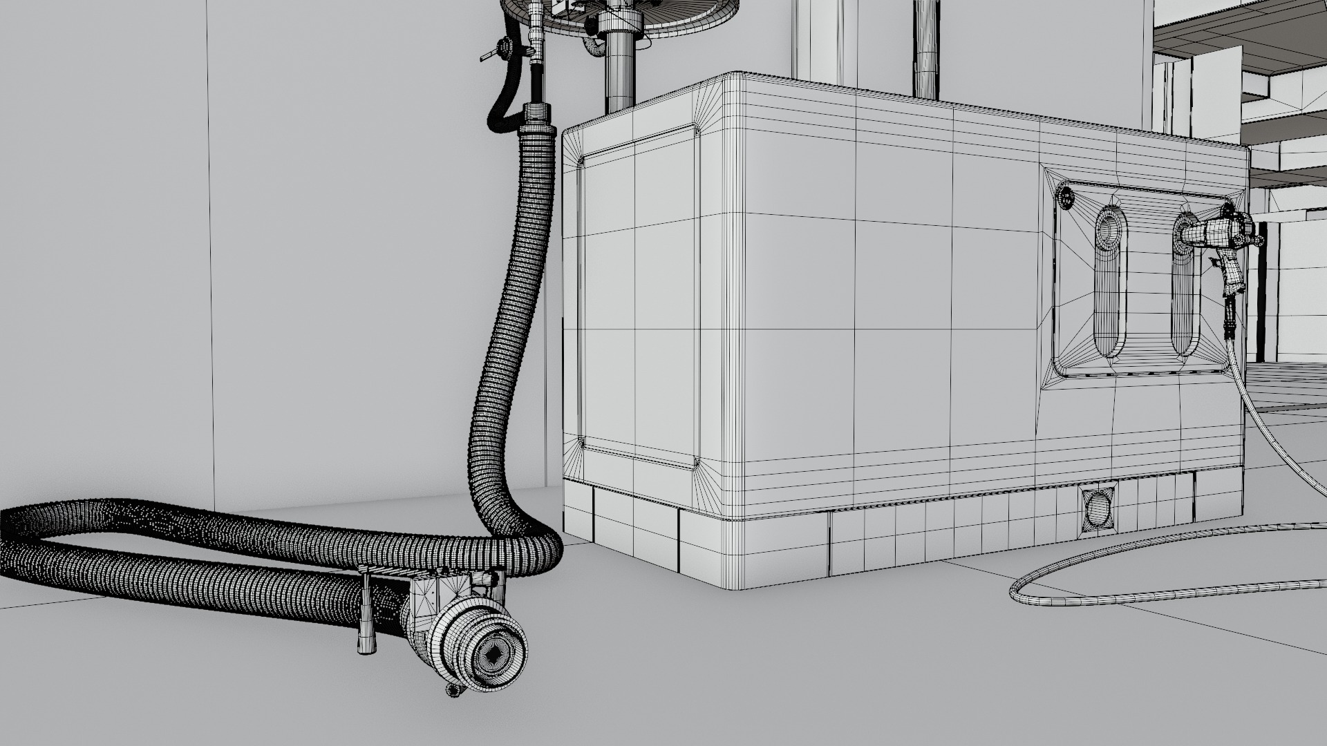 Pitlane Garage 3D Scene 3D model_47