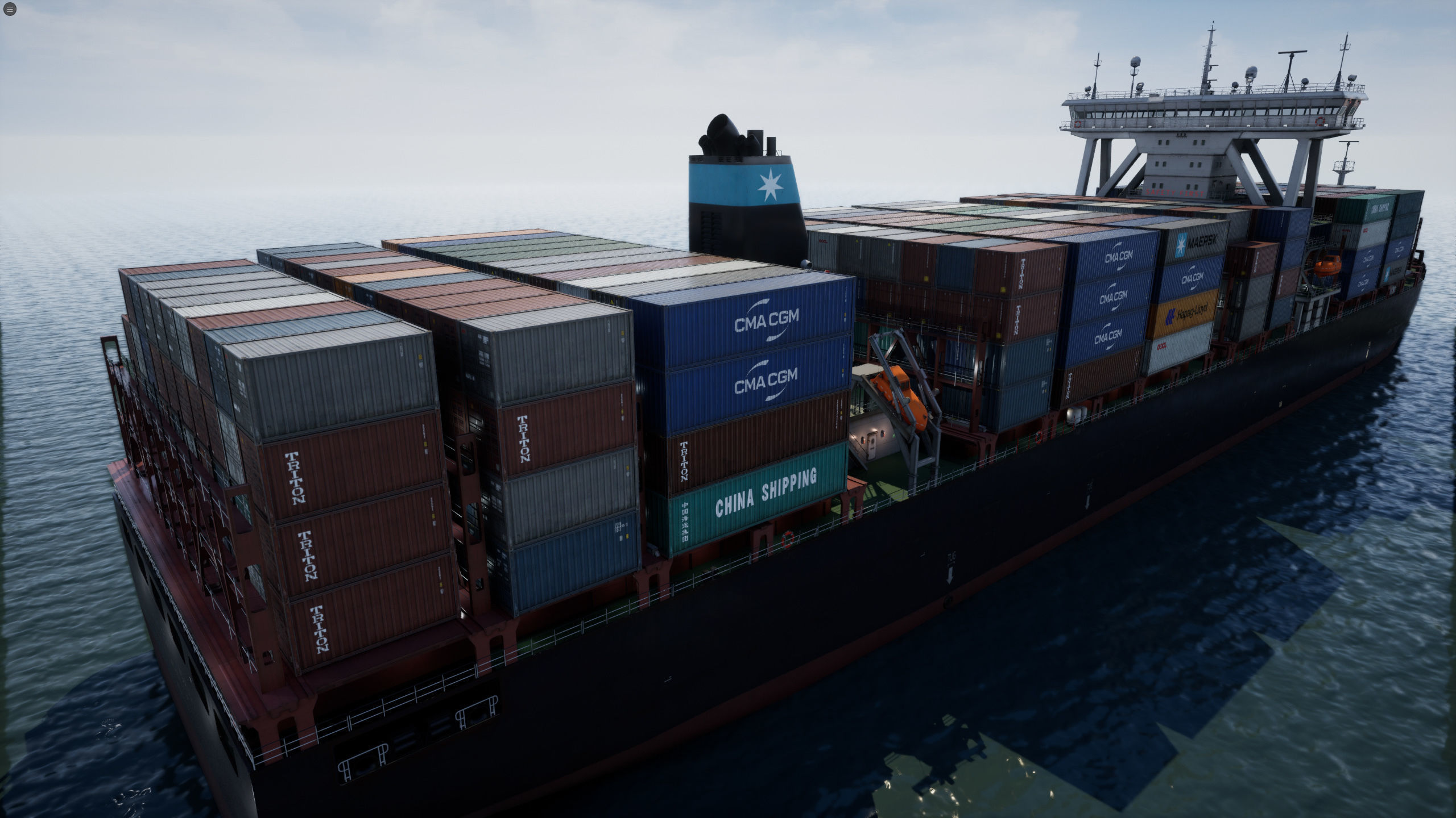 3D model Cargo Ship Container Ship - low poly VR / AR / low-poly | CGTrader